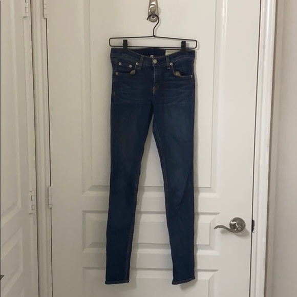 Rag & Bone Classic Blue Denim Skinny Jeans - Picture 2 of 4